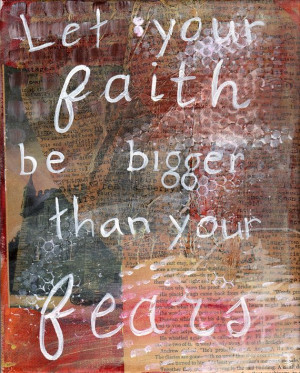 Inspirational quote painting - Painting on Faith - Mixed media ...