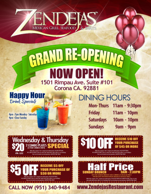 Grand Opening Restaurant Flyer