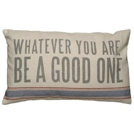 Linen pillow with an inspiring quote in bold typography. Product ...