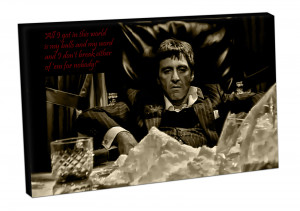 Canvas Picture Art Print Ready Hang Tony Montana Scarface Quotes