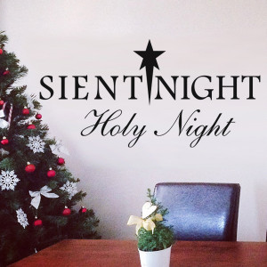 Silent Night Holy Night - Christmas Decor Vinyl Lettering Wall Decal ...