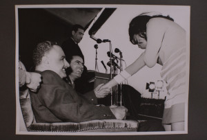 young Gaddafi alongside Egypt's Gamal Abdel Nasser,