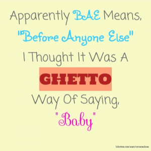 Apparently BAE Means, 