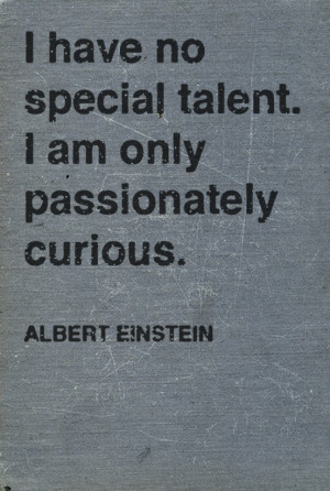 Albert Einstein - I have No Special Talent - Quote