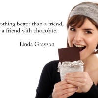 Inspirational Quotes: A Friend with Chocolate