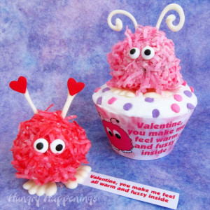 Valentine's Day Warm Fuzzy Cake Balls and Cupcakes