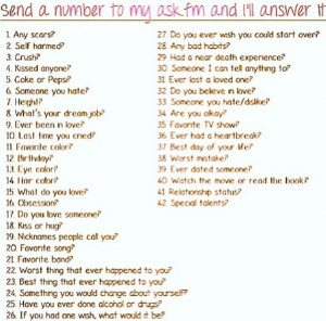 Send me numbers. Ask me questions. Ask.fm/KayleighJadeSlaton