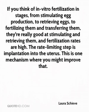 If you think of in-vitro fertilization in stages, from stimulating egg ...