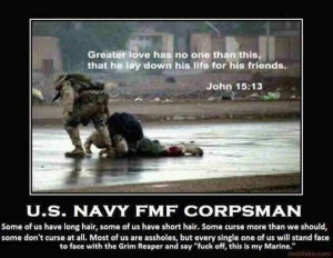 Navy FMF CorpsmanJohn 15 13, Inspiration, Heroes, John1513, Quotes ...