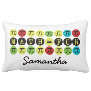 Customize Math equals Fun Mod Pi - Funny Pi Gift Throw Pillows
