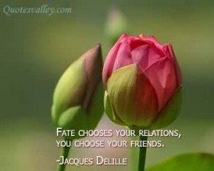 Fate Chooses Your Relations, You Choose Your Friends