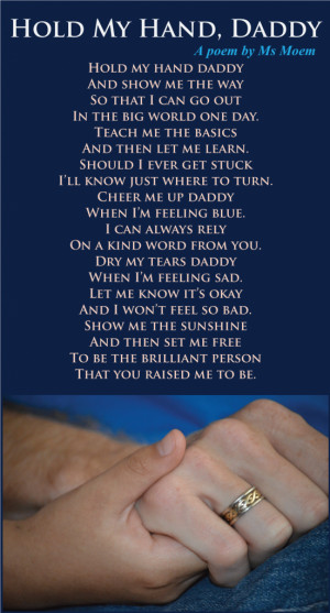 hold my hand daddy - poem for fathers day - by @MsMoem