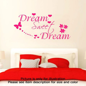 Dream Sweet Dream Bedroom Wall Quote