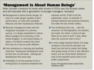 ... Drucker's Legacy Includes Simple Advice: It's All About the People