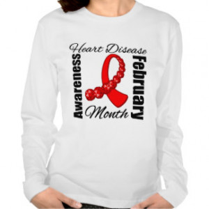 Awareness Month February T Shirts Shirts Heart Disease Awareness Month ...