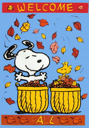 Snoopy card – welcome fall
