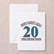 Cute 20 year old designs Greeting Card for