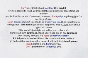 ... not thrust his nose into these matters. If i find out that you touch