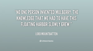 No one person invented Mulberry. The knowledge that we had to have ...