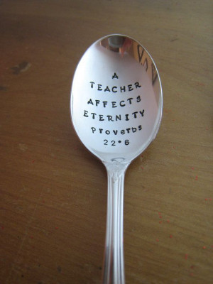 for Christian, Hand Stamped Spoon, Gift for Friend, Gift for Teacher ...