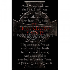 Boondock Saints Movie Cross and Prayer Poster Print - 24x36