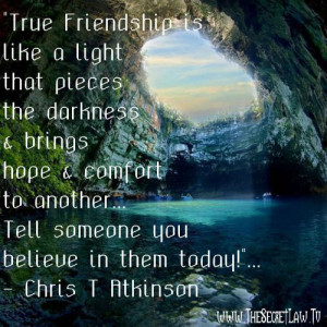 True Friendship is like - inspirational quote by Chris T Atkinson