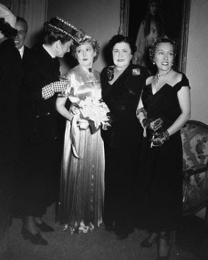 Pictured above are (L. to R.) Hedda Hopper, Mary Pickford,