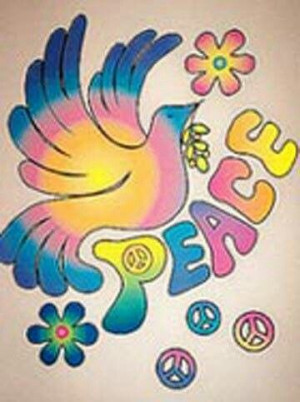 American Hippie Psychedelic Art ~ Peace