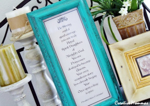 Creative Mommas: Painted & Antique Glazed Picture Frame