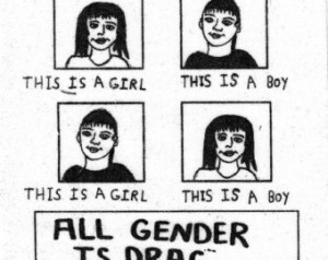 Genderqueer Queer Queercore Punk Rock LGBTQIA All Gender is Drag small ...