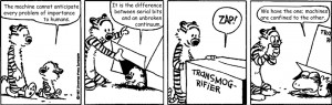 Calvin and Hobbes with quotes from Frank Herbet's Dune