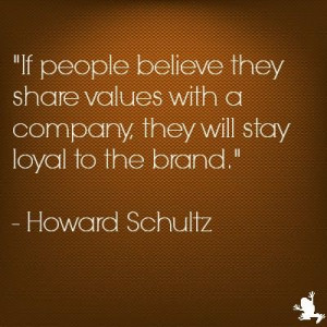 Howard Schultz (CEO of Starbucks) on #brandloyalty http://www.ezanga ...
