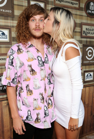 Blake Anderson Actor Blake Anderson (L) and Rachael Finley arrive at ...