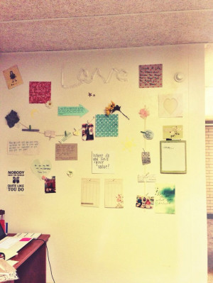 Dorm room quote wall #quotes #dorm #diy