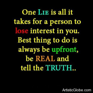 One Lie is all it Quote