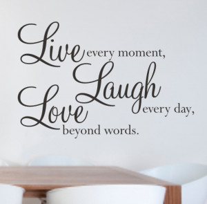Live, Laugh, Love wall quote sticker - WA077X
