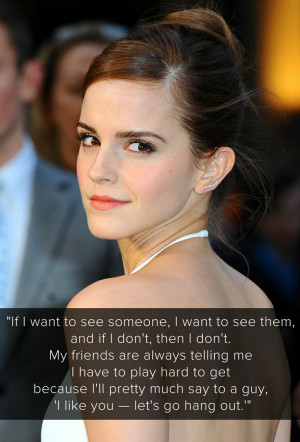 Our favorite Emma Watson quotes on kissing, dating, and relationships.