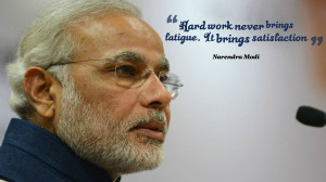 Narendra Modi Good Quotes on Hard Work HD Photo