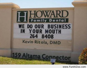 Funny dental ad message Funny picture