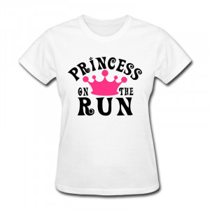 Regular Womens T Shirt Princess on the run Personalize Jokes Quotes ...