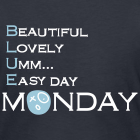 Design ~ Monday Blue quotes Men's contrast Tank Top