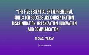 The five essential entrepreneurial skills for success are ...
