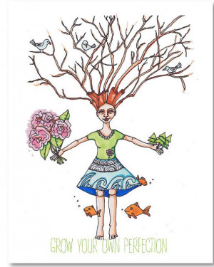 WHIMSICAL Earth Tree Lady Inspirational Grow Your by ArtThatMoves, $16 ...