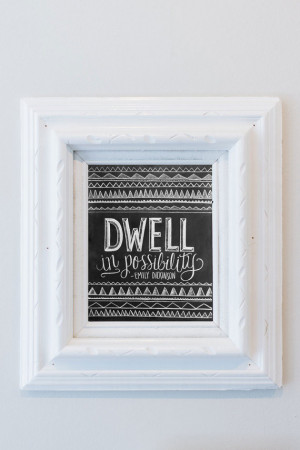 Inspirational Print - Emily Dickinson Quote - Chalkboard Art - Chalk ...