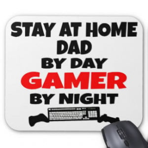 Gamer Stay at Home Dad Mouse Pads