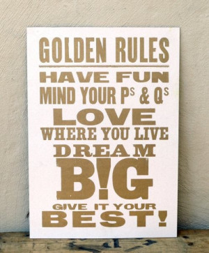 Golden rules.