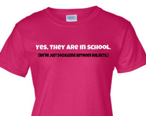 Homeschool Tshirt for Moms' - H ot Pink - Ladies' Small 