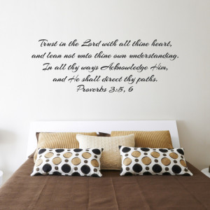 trust in the lord wall quote decal