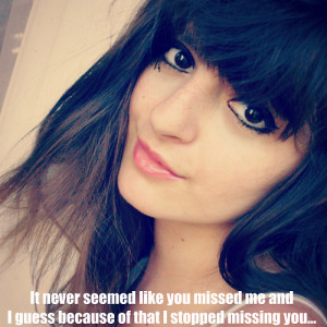 girl, missing you, sad, love, quote, quotes, pretty, face, make up ...