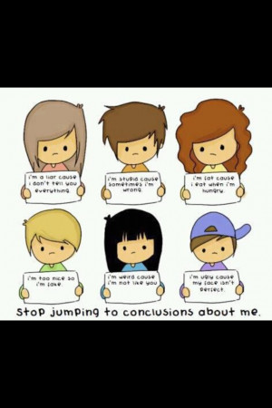 Stop jumping into conclusions